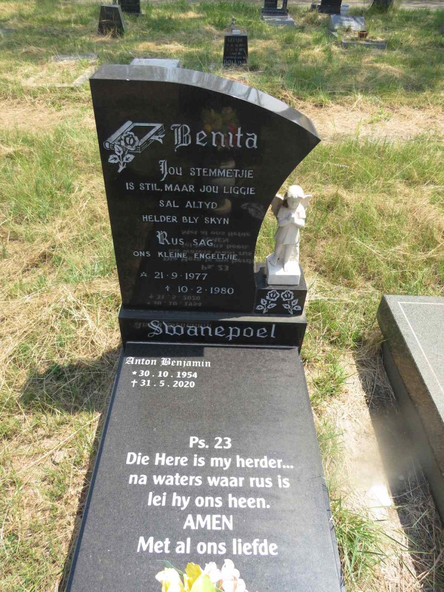 SWANEPOEL Anton Benjamin 1954-2020 :: SWANEPOEL Benita 1977-1980