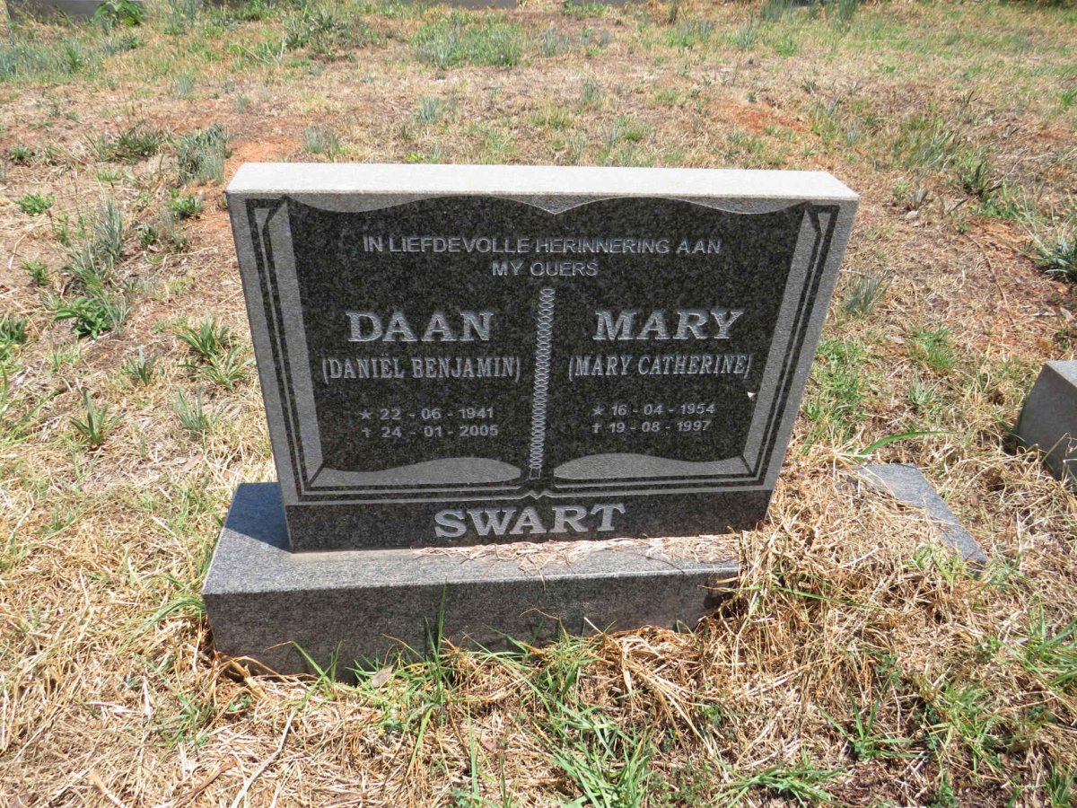 SWART Daniel Benjamin 1941-2005 & Mary Catherine 1954-1997