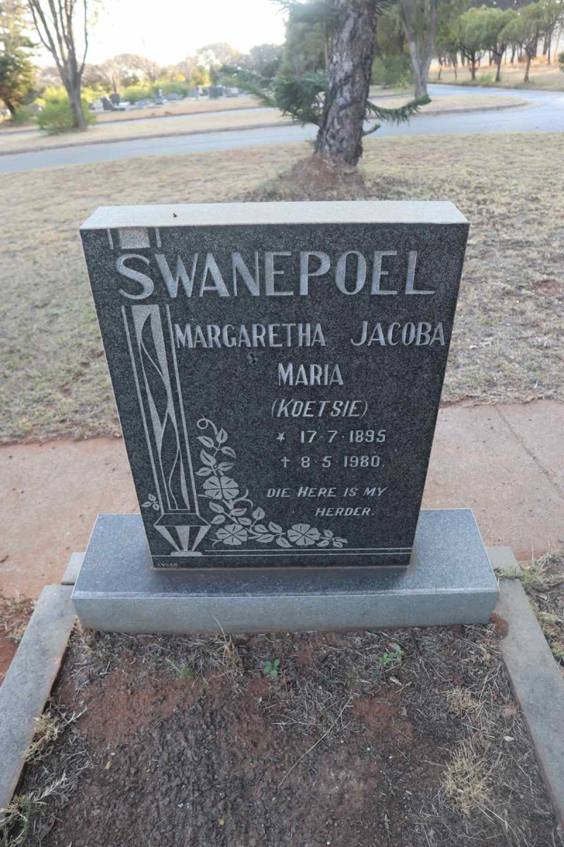 SWANEPOEL Margaretha Jacoba Maria 1895-1980