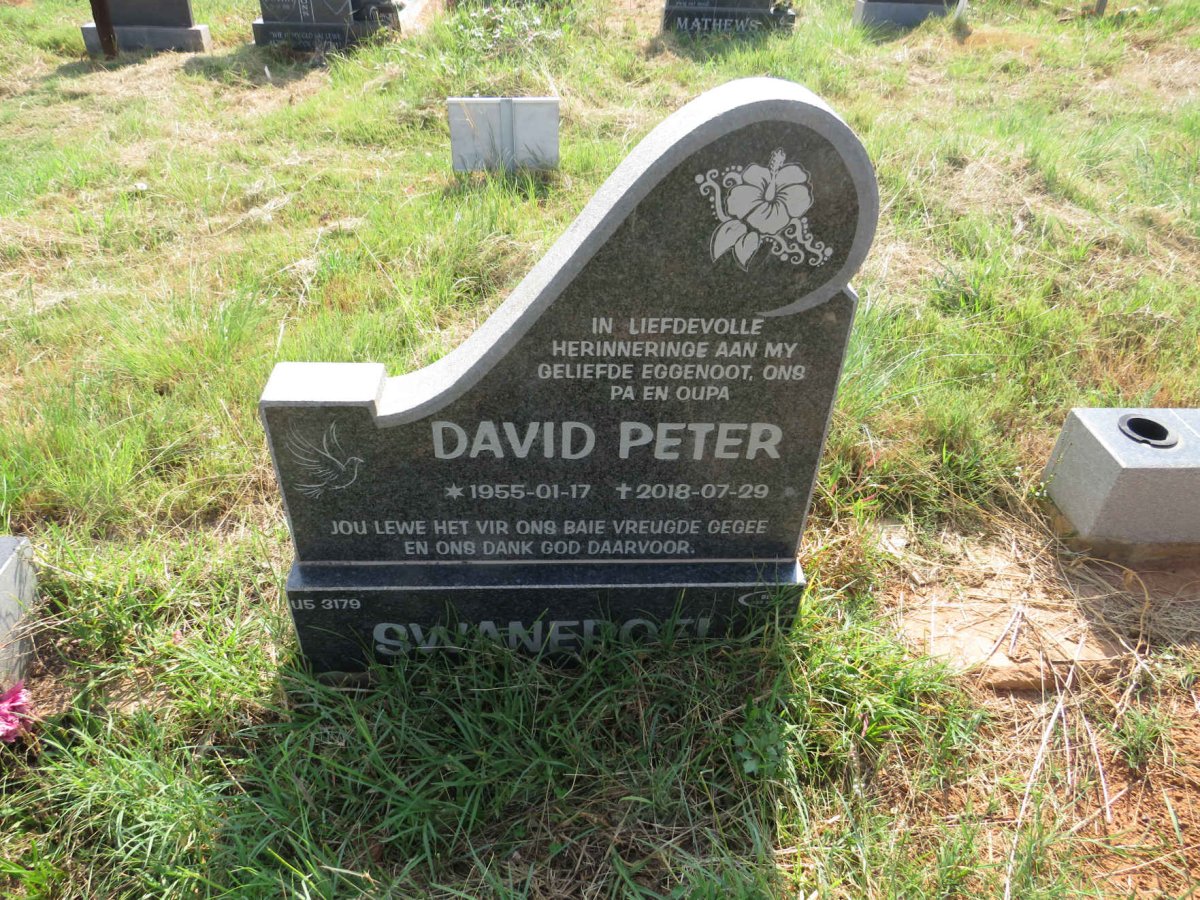 SWANEPOEL David Peter 1955-2018