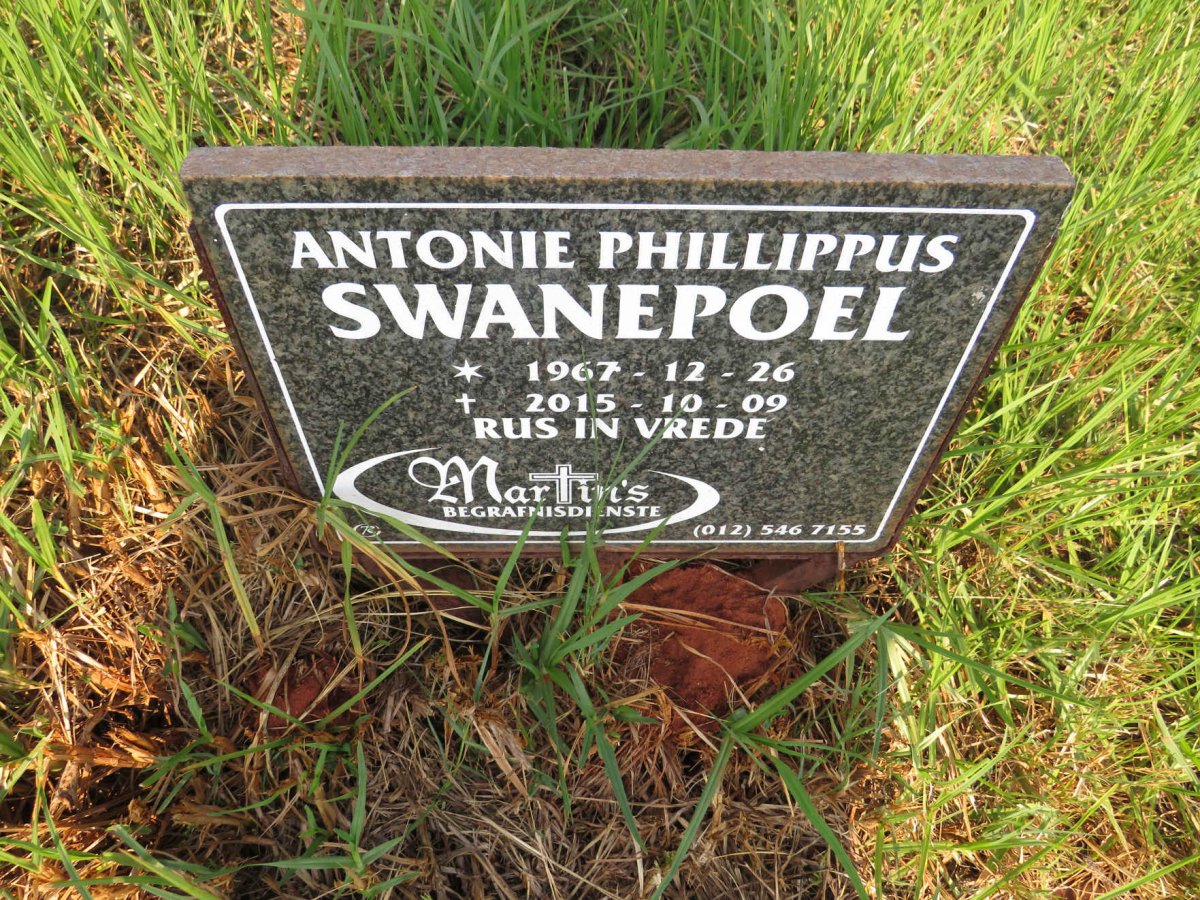 SWANEPOEL Antonie Phillippus 1967-2015