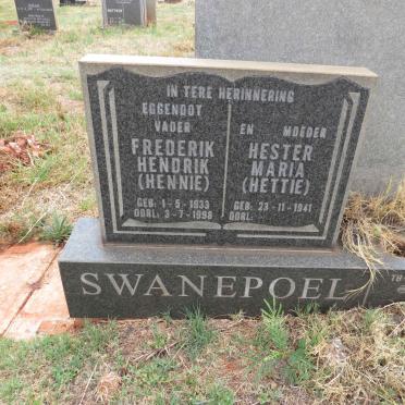 SWANEPOEL Frederik Hendrik 1933-1998 & Hester Maria 1941-