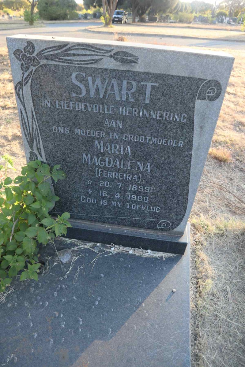 SWART Maria Magdalena nee FERREIRA 1899-1980