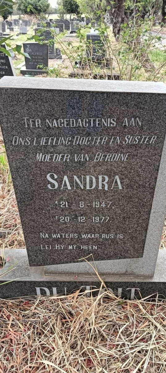 TOIT Sandra, du 1947-1977