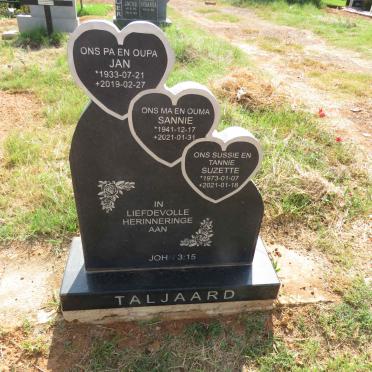 TALJAARD Jan 1933-2019 & Sannie 1941-2021 :: TALJAARD Suzette 1973-2021