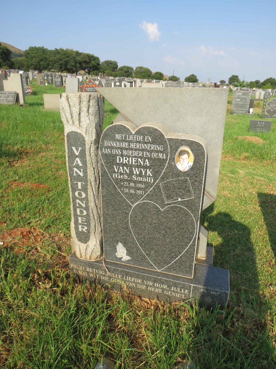 TONDER Driena Van Wyk, van nee SMALL 1950-2011