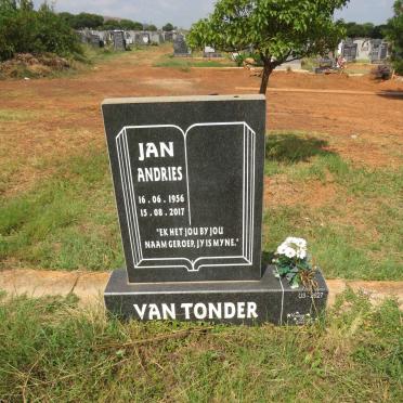 TONDER Jan Andries, van 1956-2017