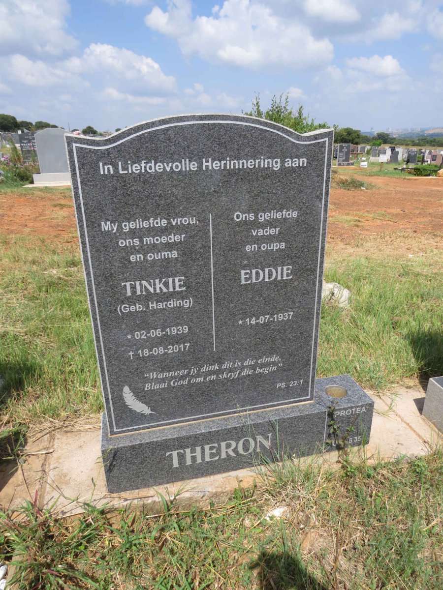 THERON Eddie 1937- & Tinkie HARDING 1939-2017