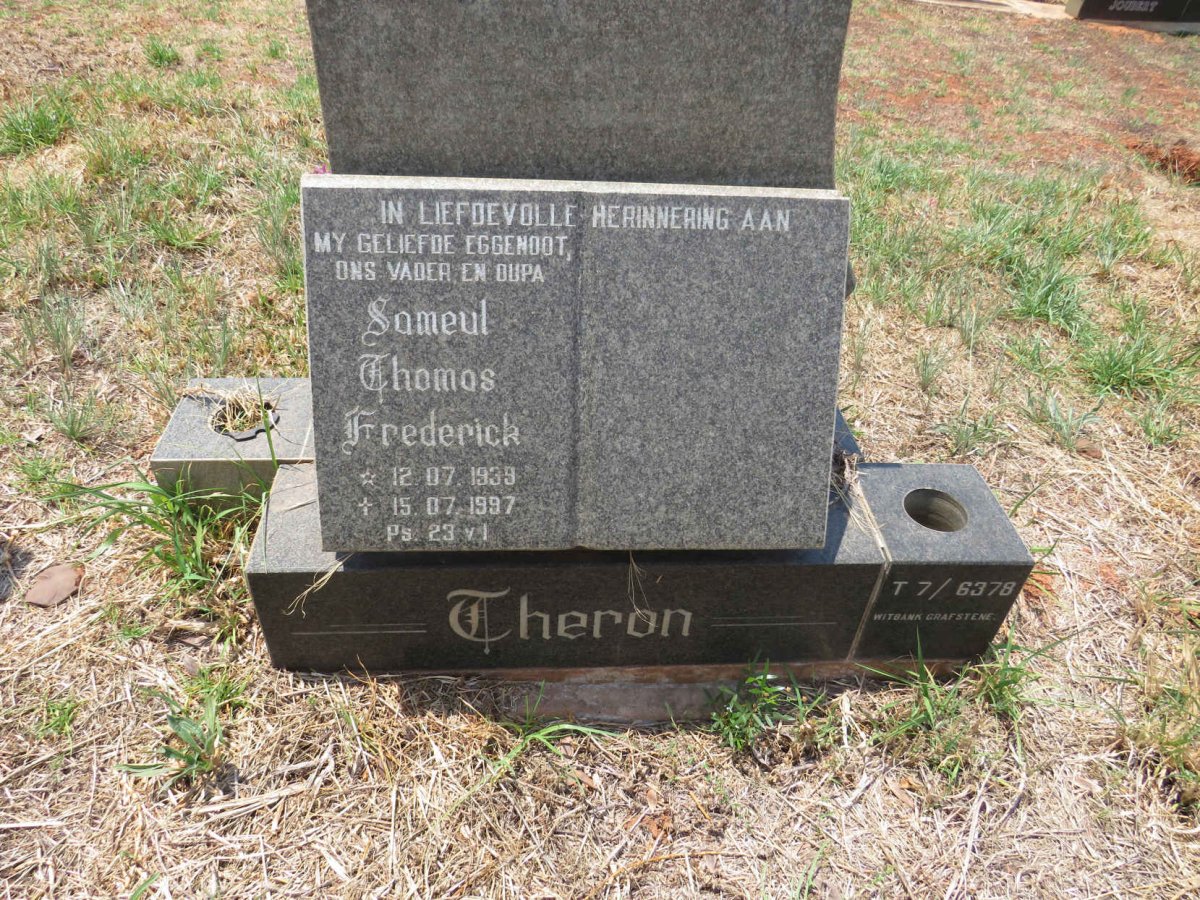 THERON Samuel Thomas Frederick 1939-1997