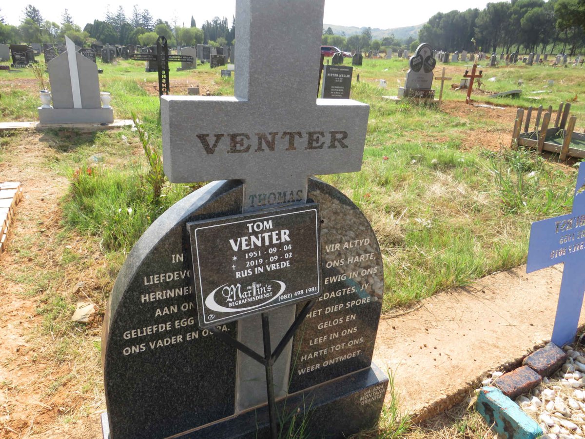VENTER Thomas 1951-2019 