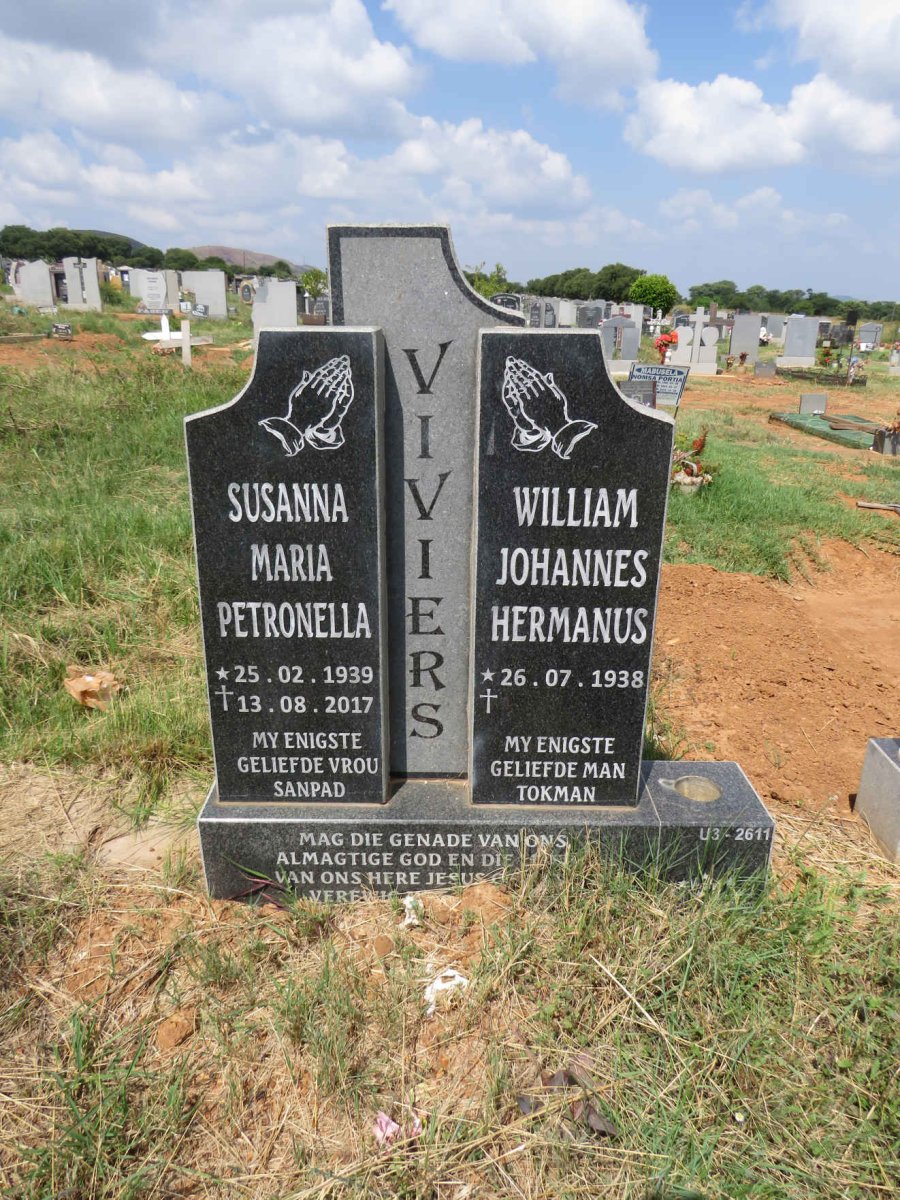 VIVIERS William Johannes Hermanus 1938- & Susanna Maria Petronella 1939-2017