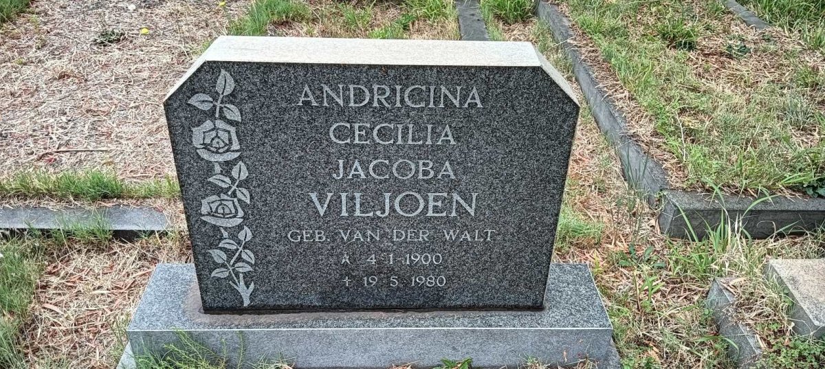 VILJOEN Andricina Cecilia Jacoba nee VAN DER WALT 1900-1980