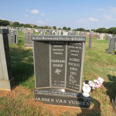 VUUREN Jacobus Hercules, Jansen van 1942-2018  :: JANSEN VAN VUUREN Charmaine 1966-2014