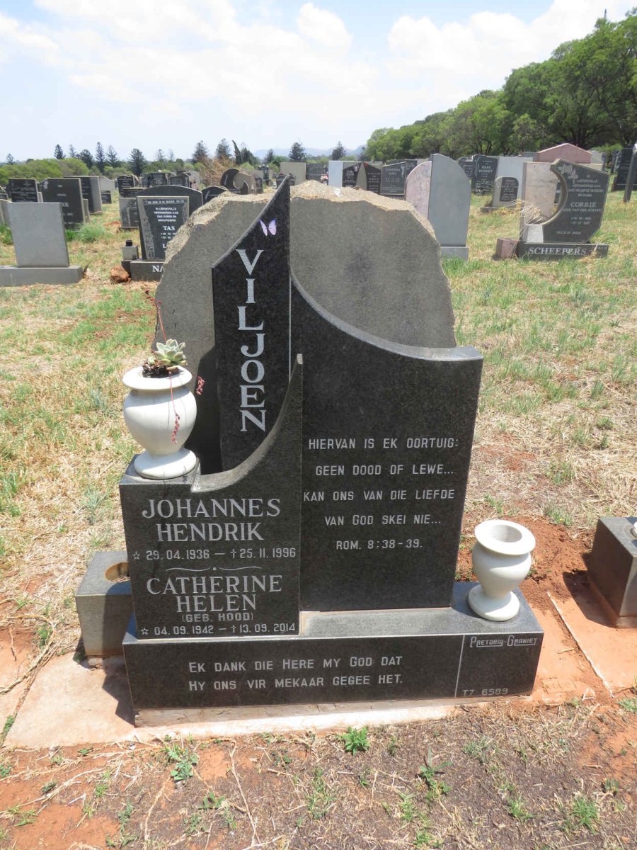 VILJOEN Johannes Hendrik 1936-1996 & Catherine Helen HOOD 1942-2014