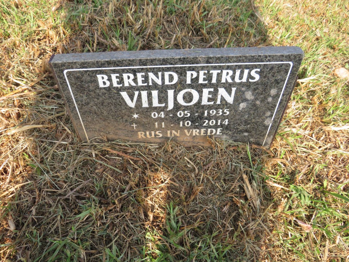 VILJOEN Berend Petrus 1935-2014