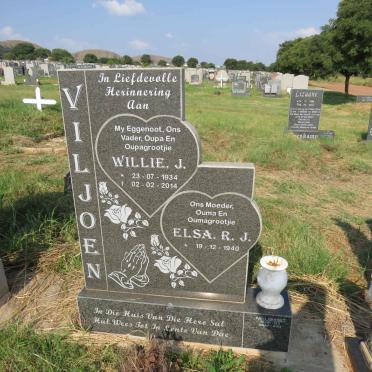 VILJOEN Willie J. 1934-2014 & Elsa R.J. 1940-