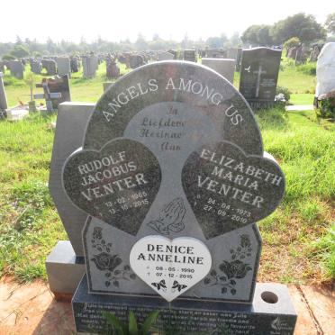 VENTER Rudolf Jacobus 1965-2015 & Elizabeth Maria 1973-2010 :: VENTER Denice Anneline 1990-2015