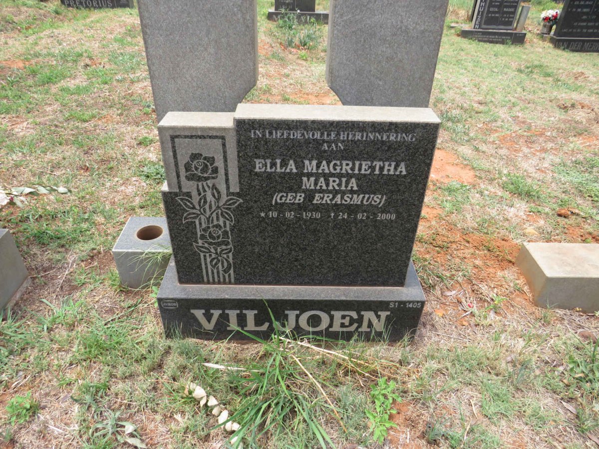 VILJOEN Ella Magrietha Maria nee ERASMUS 1930-2000