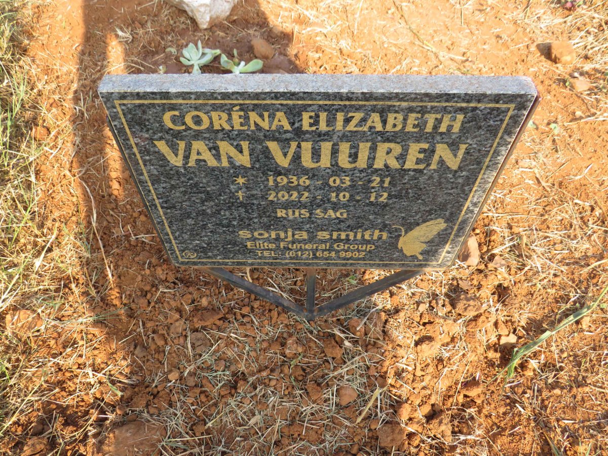 VUUREN Corena Elizabeth, van 1936-2022