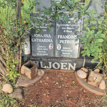 VILJOEN Francois Petrus 1929-2013 & Johanna Catharina 1945-2009