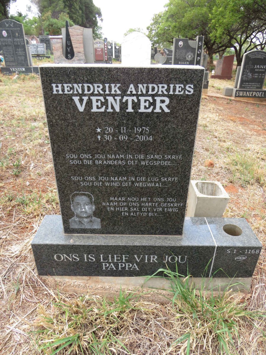 VENTER Hendrik Andries 1975-2004
