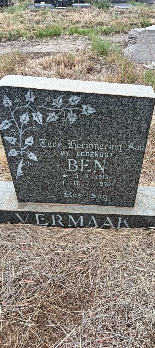 VERMAAK Ben 1913-1978