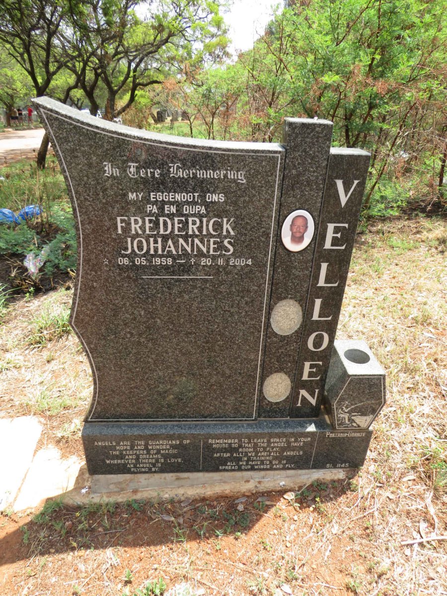 VELLOEN Frederick Johannes 1958-2004 