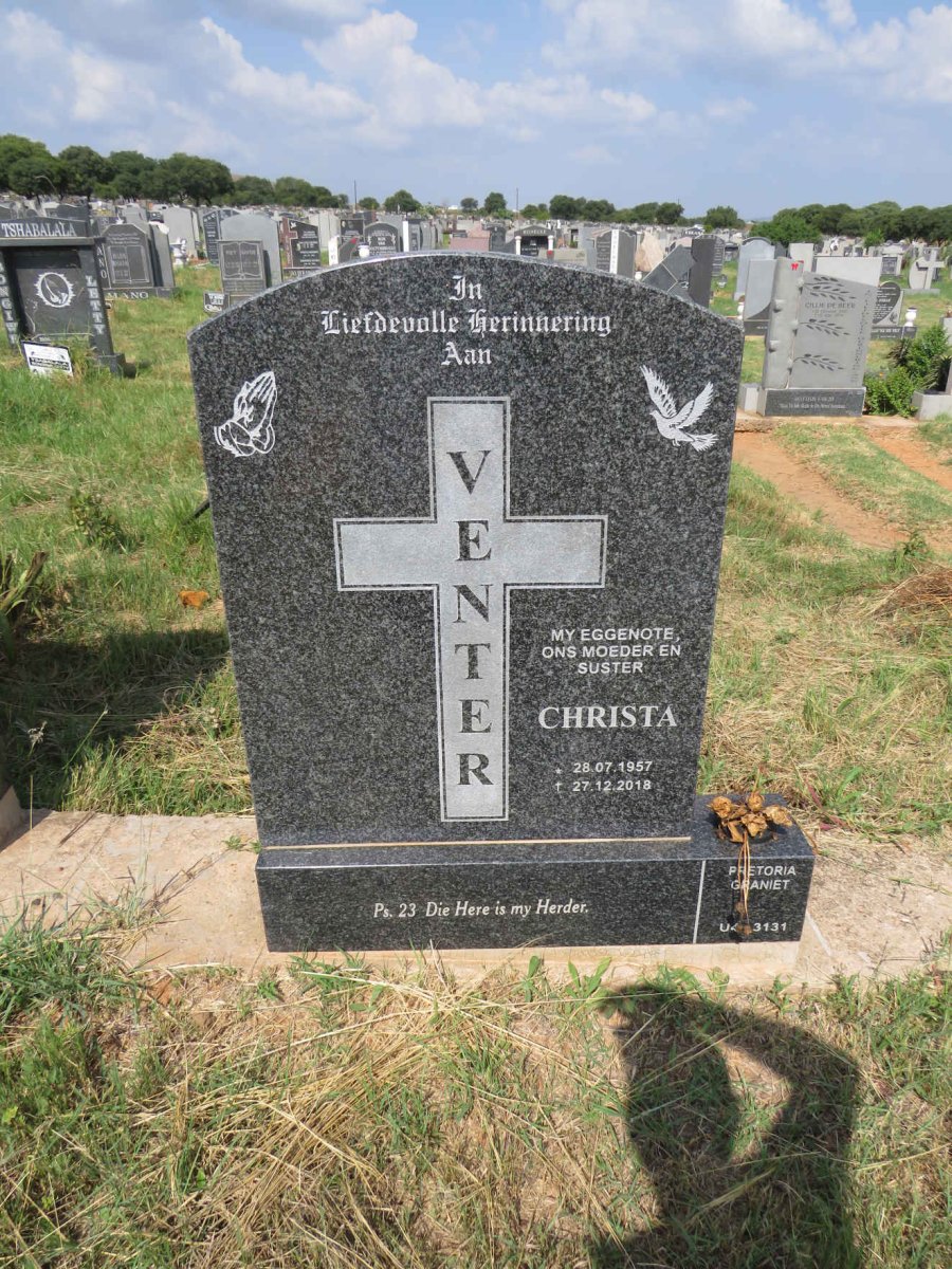 VENTER Christa 1957-2018