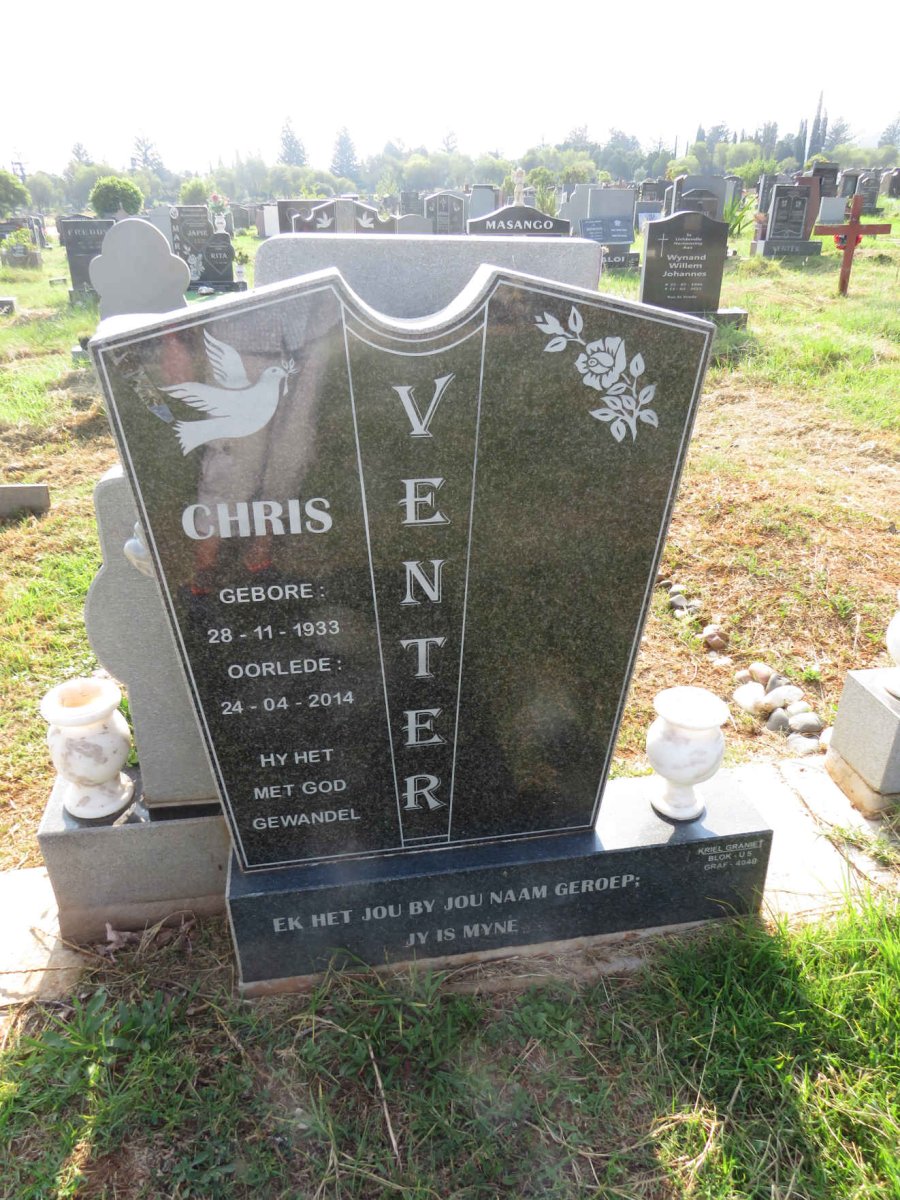 VENTER Chris 1933-2014
