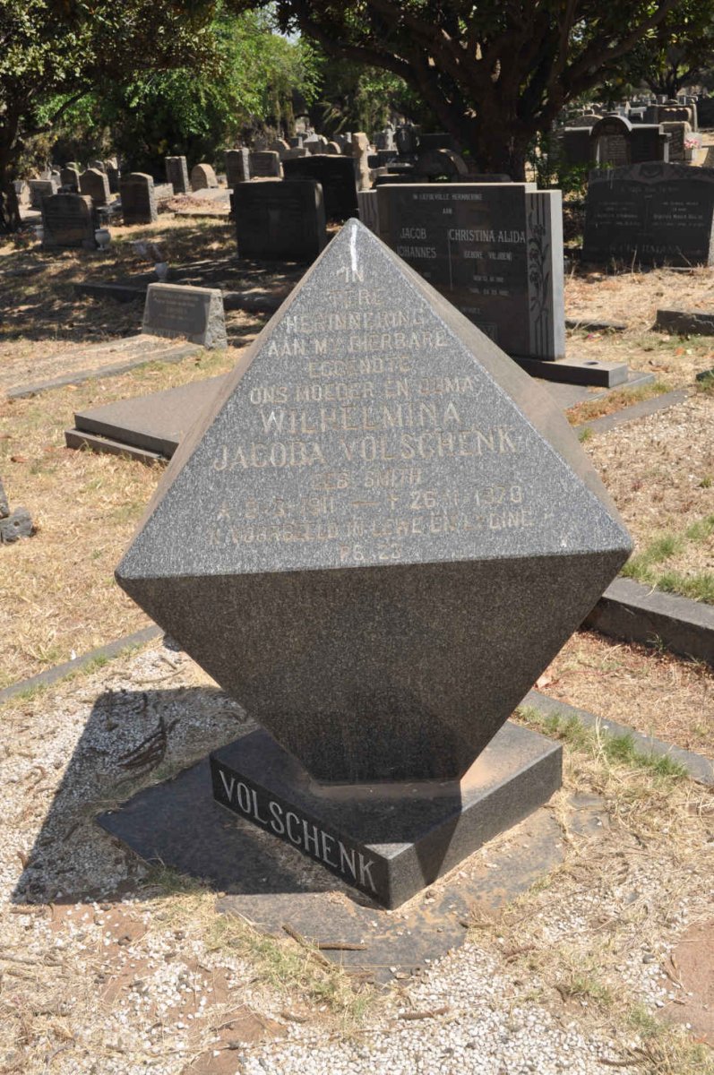 VOLSCHENK Gideon Philippus 1905-1973 &amp; Wilhelmina Jacoba SMITH 1911-1970