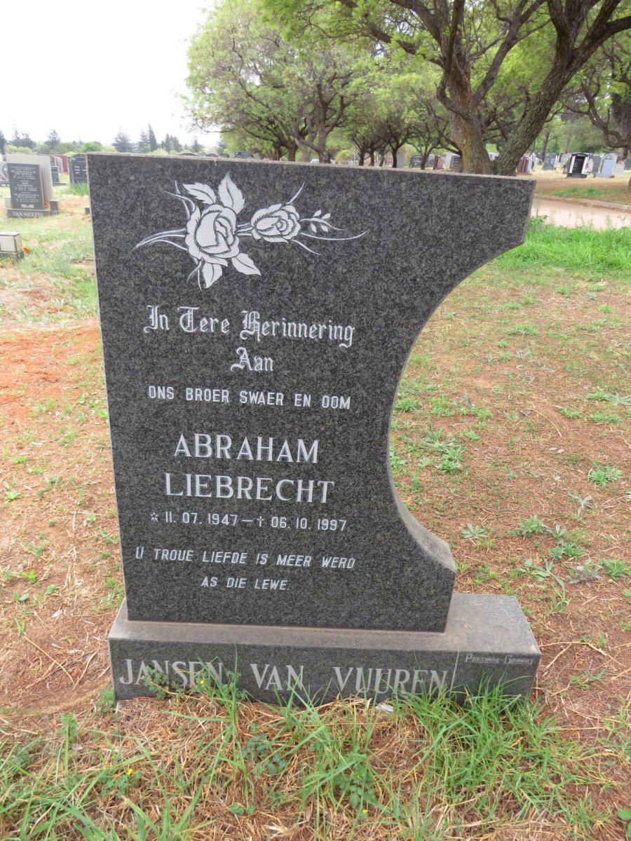 VUUREN Abraham Liebrecht, Jansen van 1947-1997