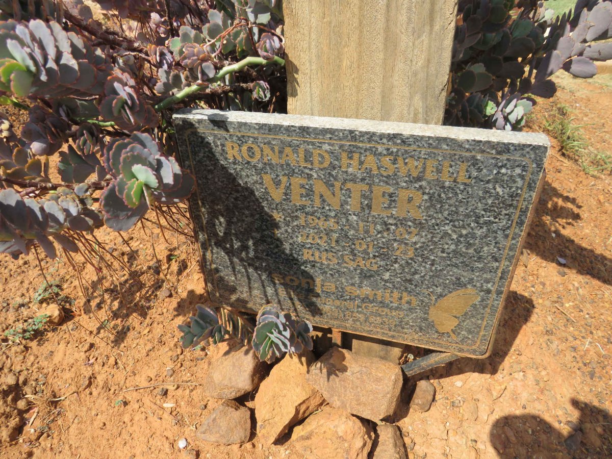 VENTER Ronald Haswell 1965-2021