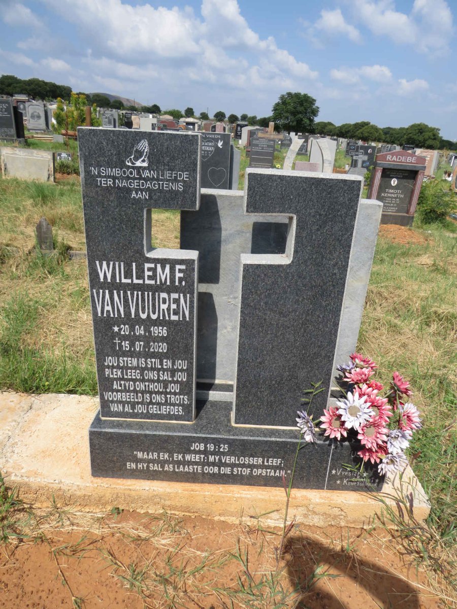 VUUREN Willem F., van 1956-2020