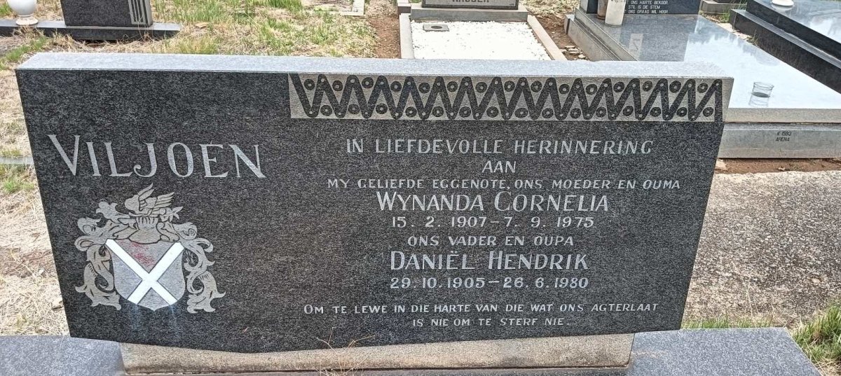 VILJOEN Daniel Hendrik 1905-1980 & Wynanda Cornelia 1907-1975