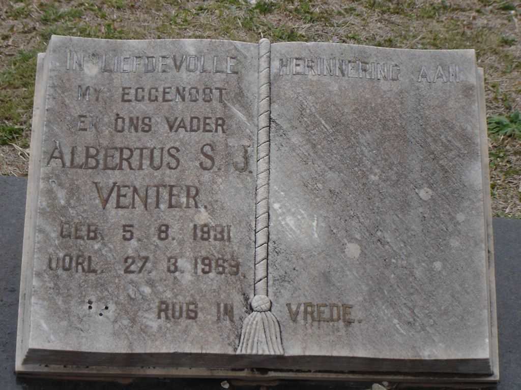 VENTER Albertus S.J. 1931-1969
