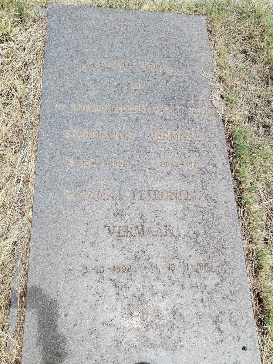 VERMAAK Cornelius 1896-1975 & Susanna Petronella 1898-1983
