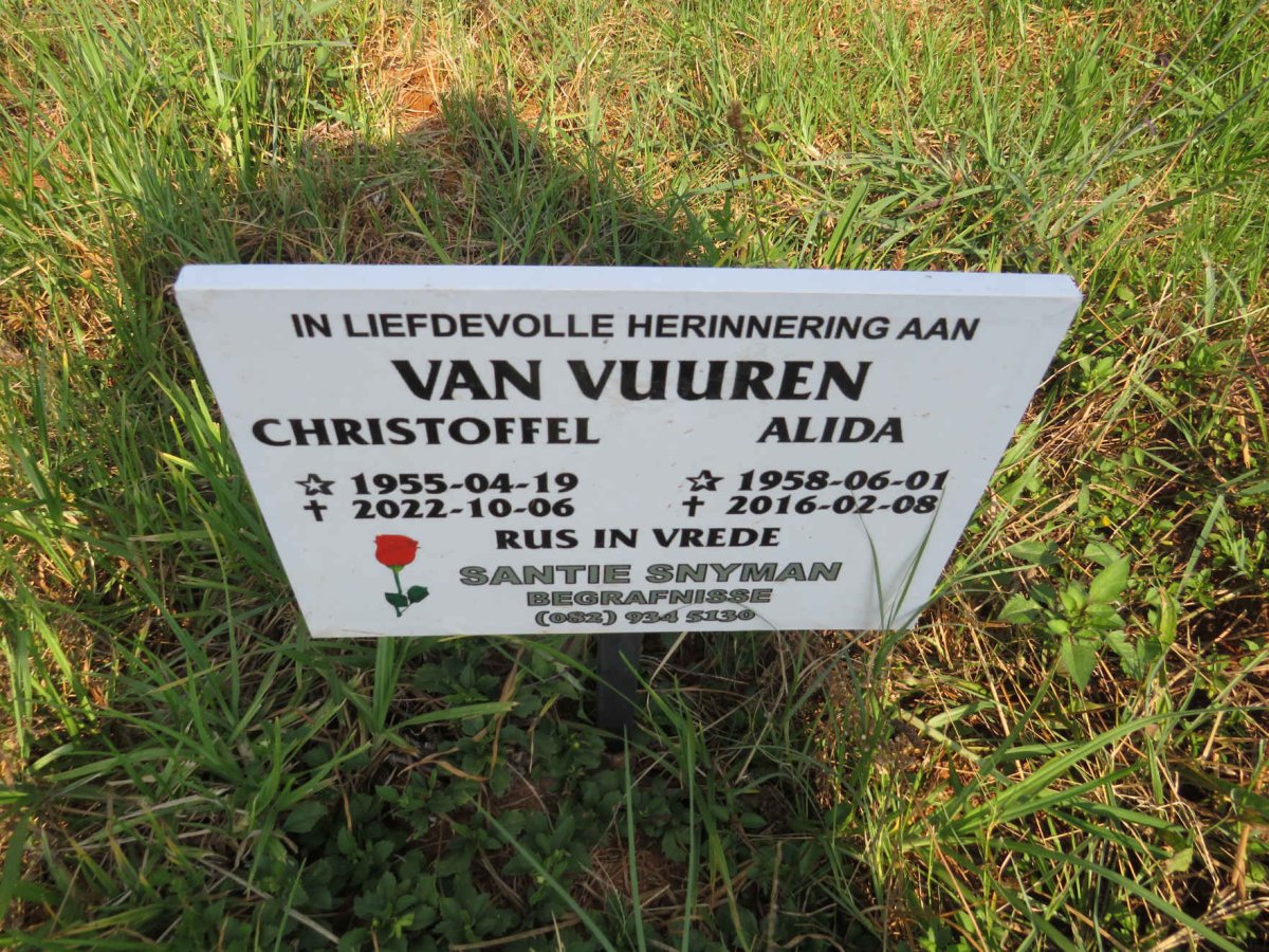 VUUREN Christoffel, van 1955-2022 & Alida 1958-2016