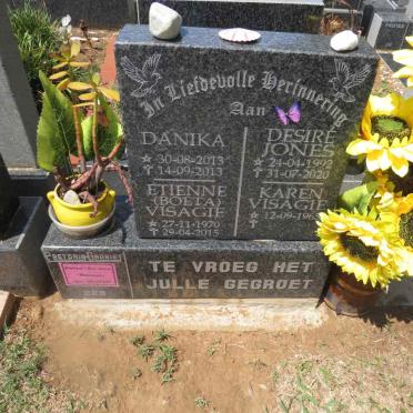 VISAGIE Etienne 1970-2015 & Karen 1965- :: JONES Desire 1992-2020 :: ? Danika 2013-2013