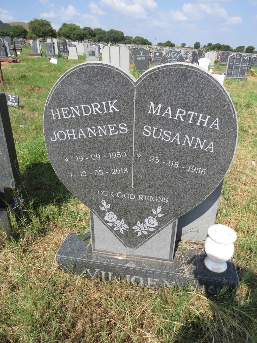 VILJOEN Hendrik Johannes 1950-2018 & Martha Susanna 1956- 