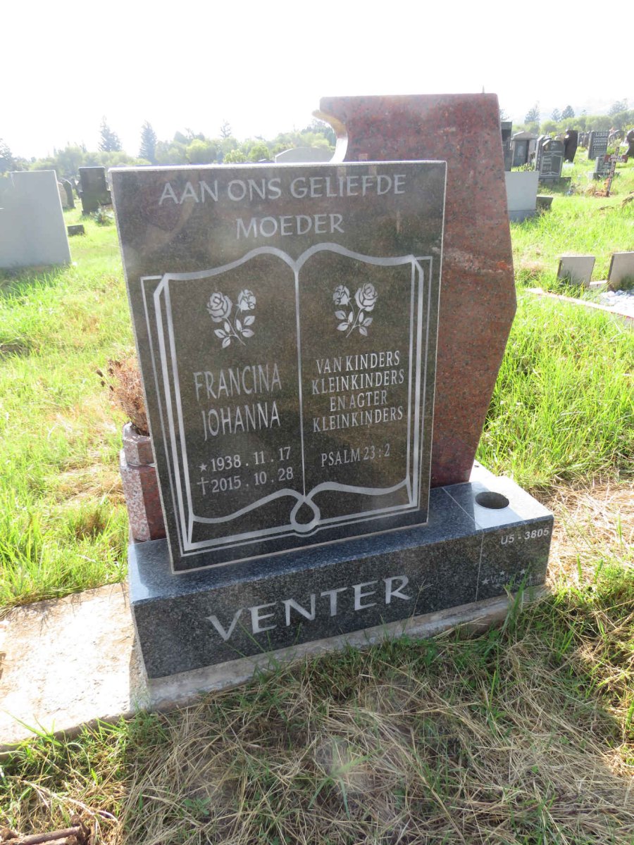 VENTER Francina Johanna 1938-2015
