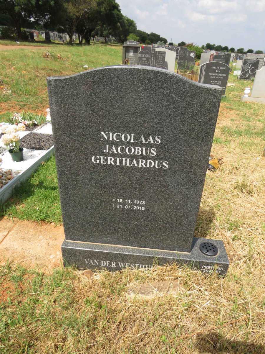 WESTHUIZEN Nicolaas Jacobus Gerthardus, van der 1978-2019