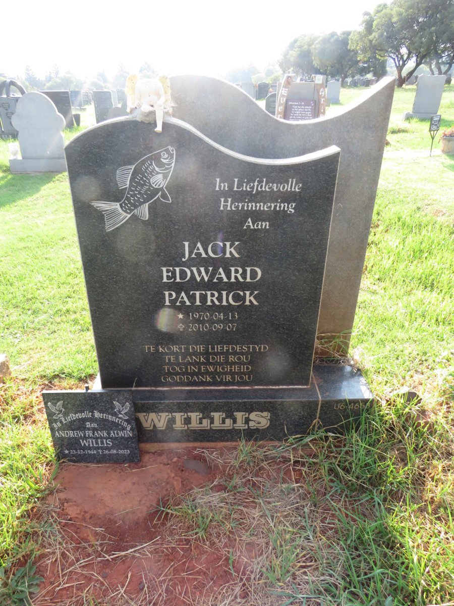 WILLIS Andrew Frank Alwin 1944-2023 :: WILLIS Jack Edward Patrick 1970-2010 _1
