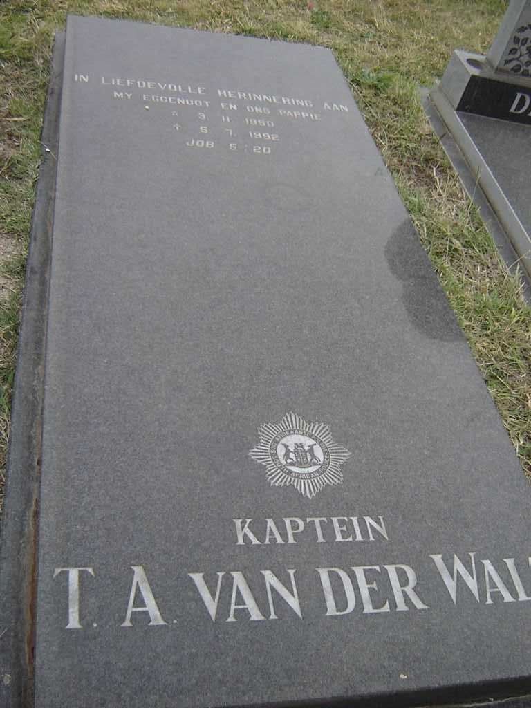 WALT T.A., van der 1950-1992