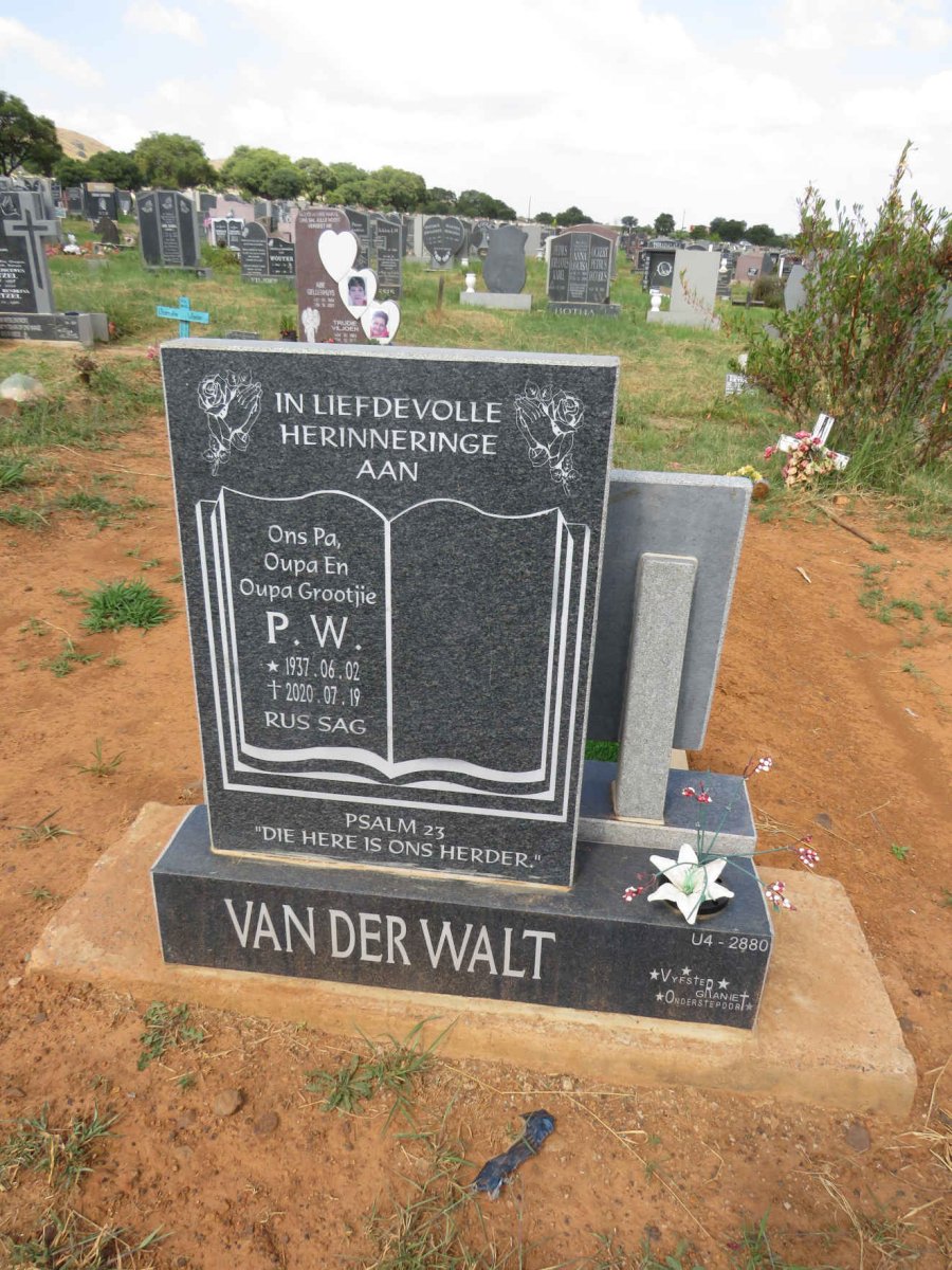 WALT P.W., van der 1937-2020