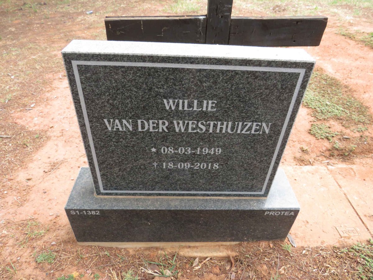 WESTHUIZEN Willie, van der 1949-2018