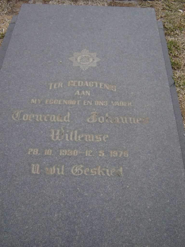 WILLEMSE Coenraad Johannes 1930-1976