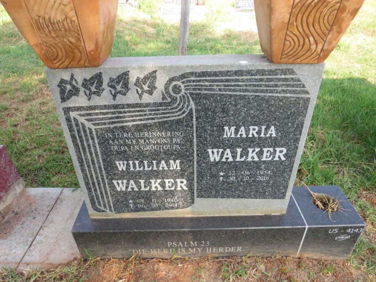 WALKER William 1940-2014 & Maria 1954-2016