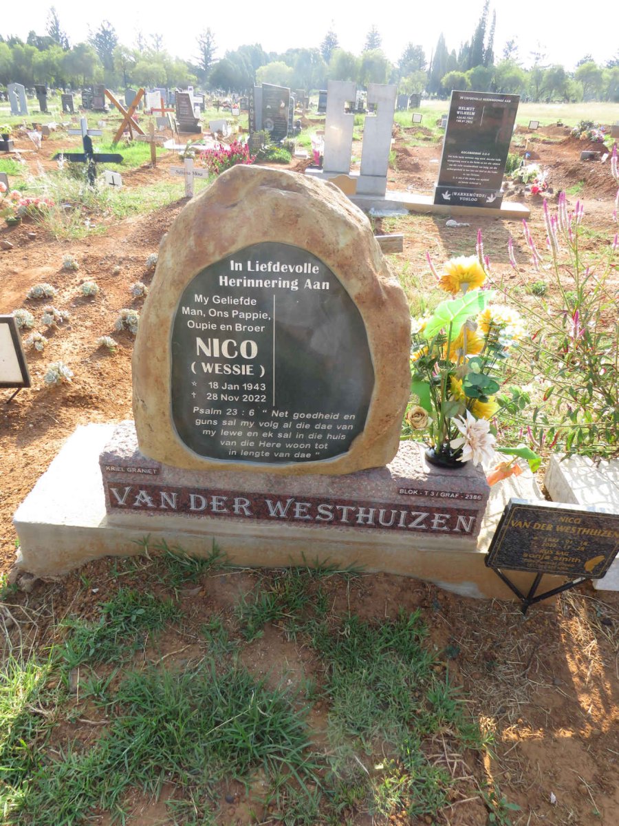 WESTHUIZEN Nico, van der 1943-2022