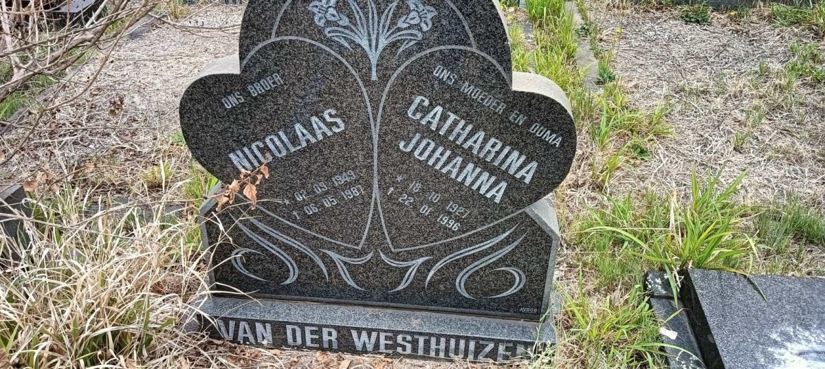 WESTHUIZEN Catharina Johanna, van der 1927-1996 :: VAN DER WESTHUIZEN Nicolaas 1949-1987
