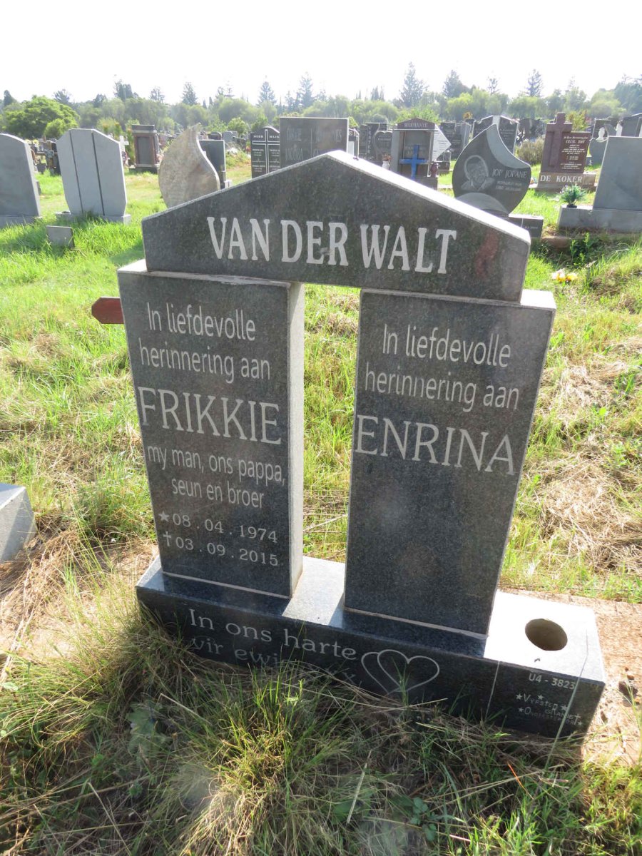 WALT Frikkie, van der 1974-2015 & Enrina 